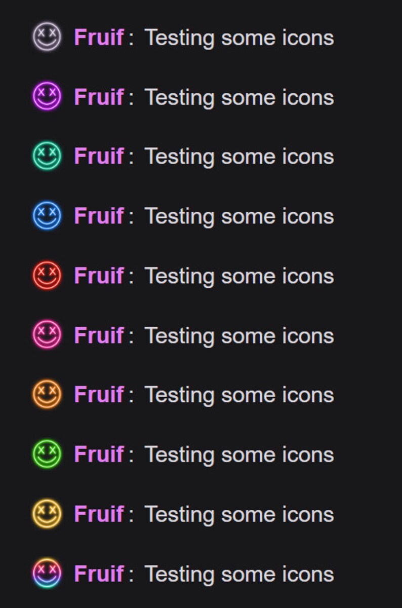 10 Sub/bit Twitch Badges Neon X Smiley Instant Download Cool Glow Edgy