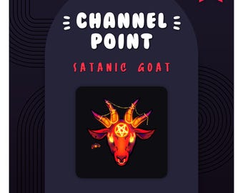 Twitch Channel Point | Satanic Goat | Witchy Emote | Dark Aesthetic | Neon | Goth | Discord Server Roles | Stream Decoration | P2U