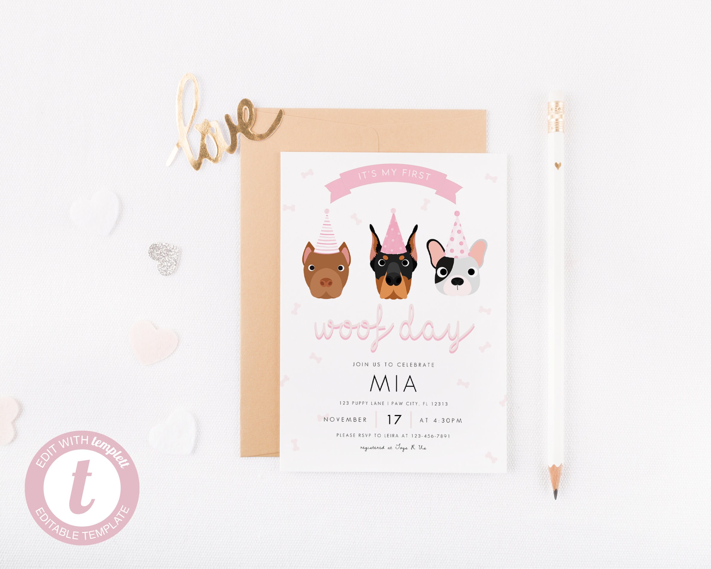 INSTANT DOWNLOAD Puppy Pawty Printable Bundle | Puppy Birthday Party ...
