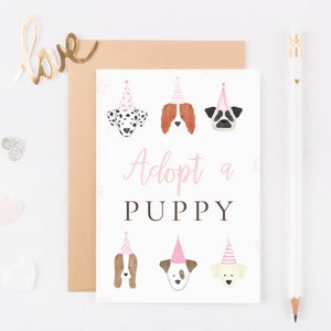 INSTANT DONWLOAD Adopt A Puppy Sign, Printable, Dog Birthday Party, Puppy Adoption, Girl, Vet, Puppy Pawty Printable, Digital, Decor, Paw-ty