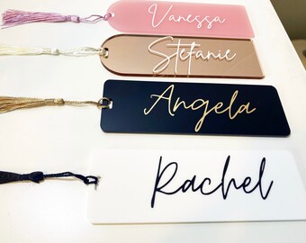 Personalized Acrylic Bookmark, Journal Bookmark, Planner Bookmark, Custom Name Bookmark, Personalized Gift, Grad Gift, Book Lover