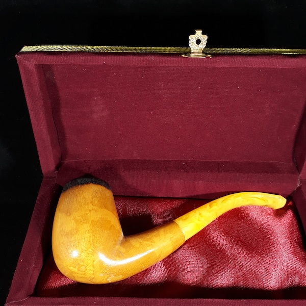 Lee Van Cleef, Meerschaum Pipe, Handmade Meerschaum Pipes, Artisan Pipes, Handmade Art, Block Meerschaum, Yellow Pipe