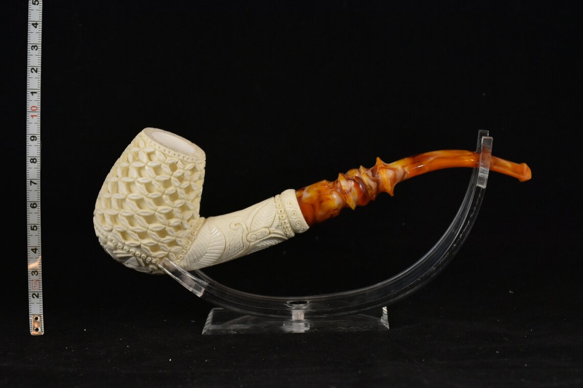 Long Stem Classical Pipe Meerschaum Pipe Handmade Meerschaum Etsy