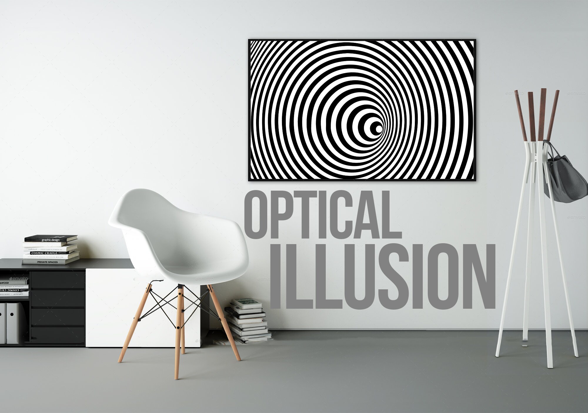 Premium Optical Illusion Abstract Wall Art Home Decor Etsy