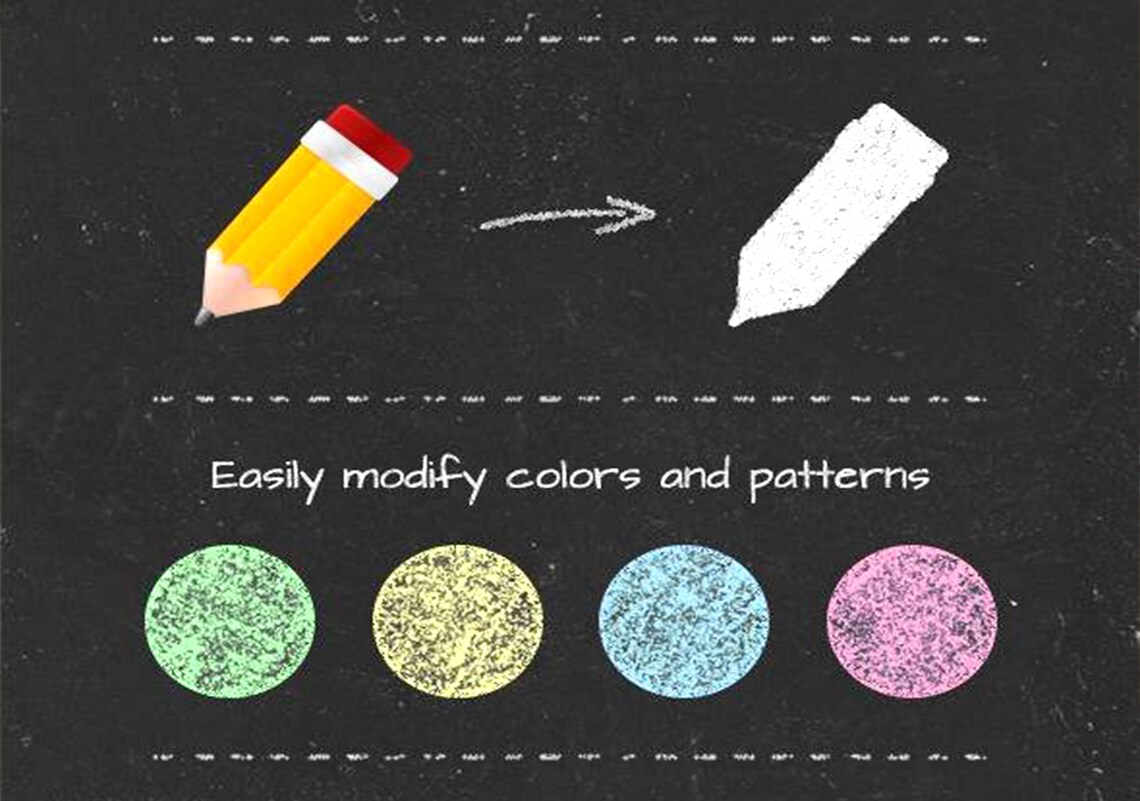 Chalkboard Photoshop Layer Styles Chalkboard Styles | Etsy