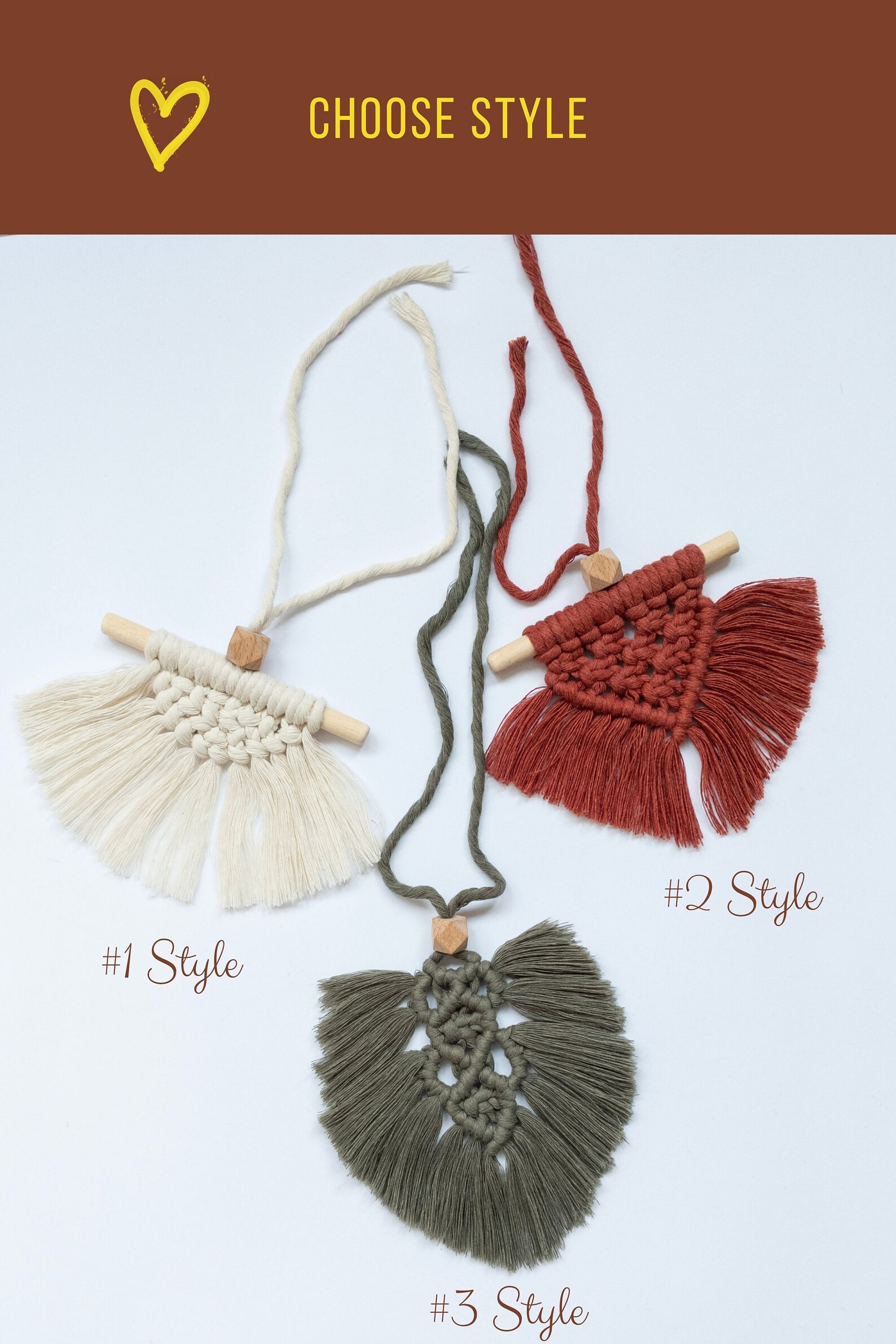 Macrame Rainbow Car Charm Boho Car Essential Oil Diffuser Etsy