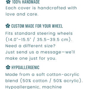 Purple Sun Moon Crochet Steering Wheel Cover image 2