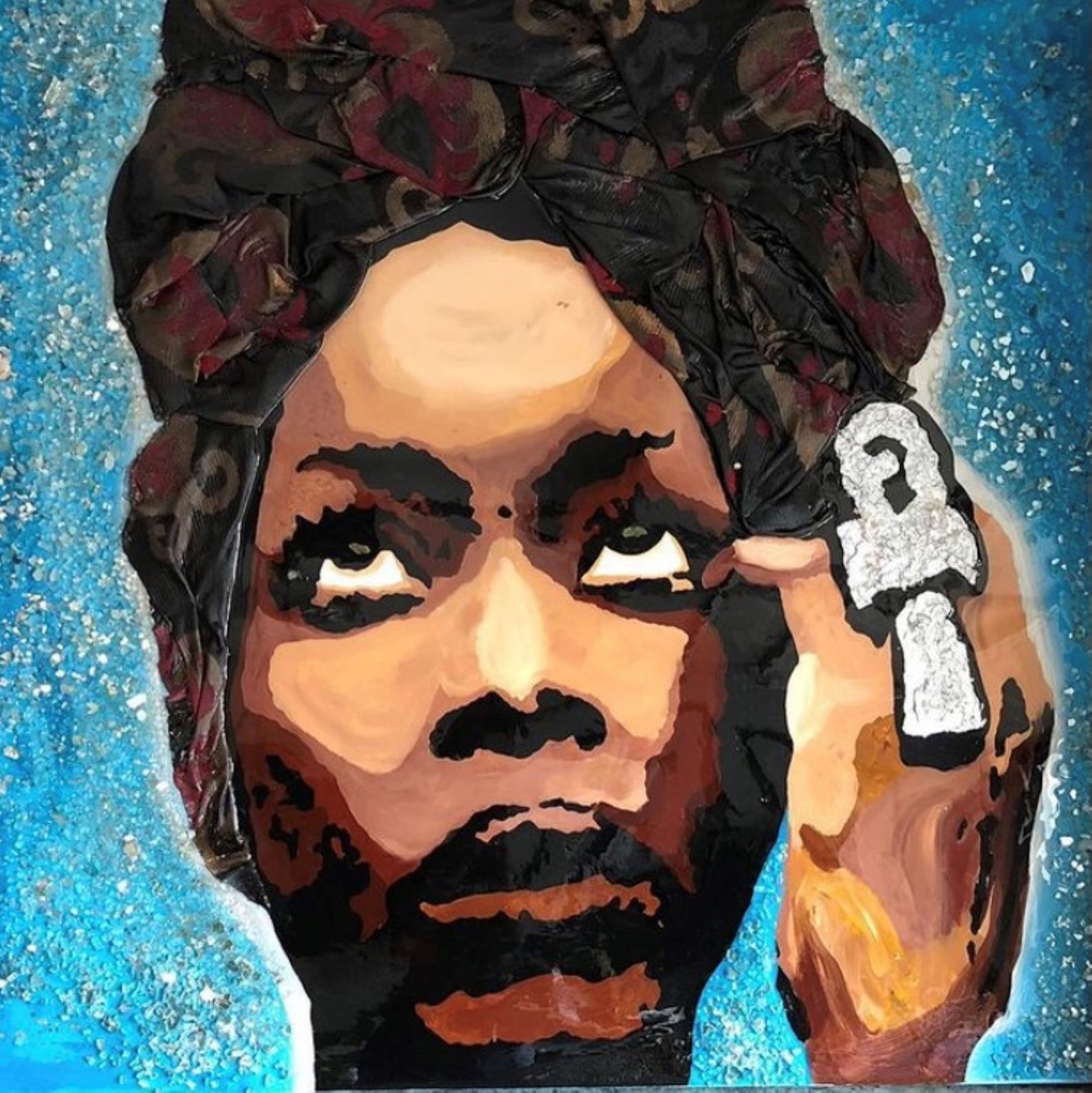 Erykah Badu Portrait 24in X 36in Canvas Print Etsy