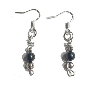 Sterling Silver and Swarovski bead drop earrings