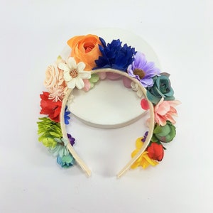 Colorful mexican headband Headpiece Summer Spring Fall Photoshoot Frida Haircrown Party Boho Woman Hair Accessories Tropical Kahlo Crown