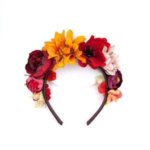 Multicolor mexican headband Headpiece Summer Fall Photoshoot Frida Haircrown Party Boho Woman Hair Accessories Tropical Kahlo Crown
