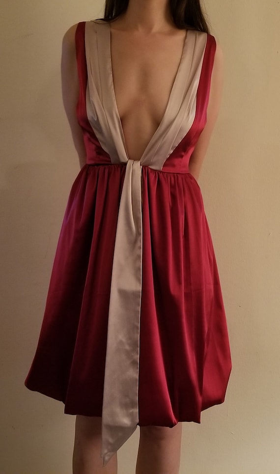 Piko 1988 Red Silk Dress - image 1