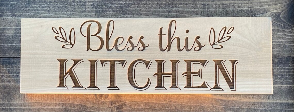 Bless this kitchen sign | Etsy