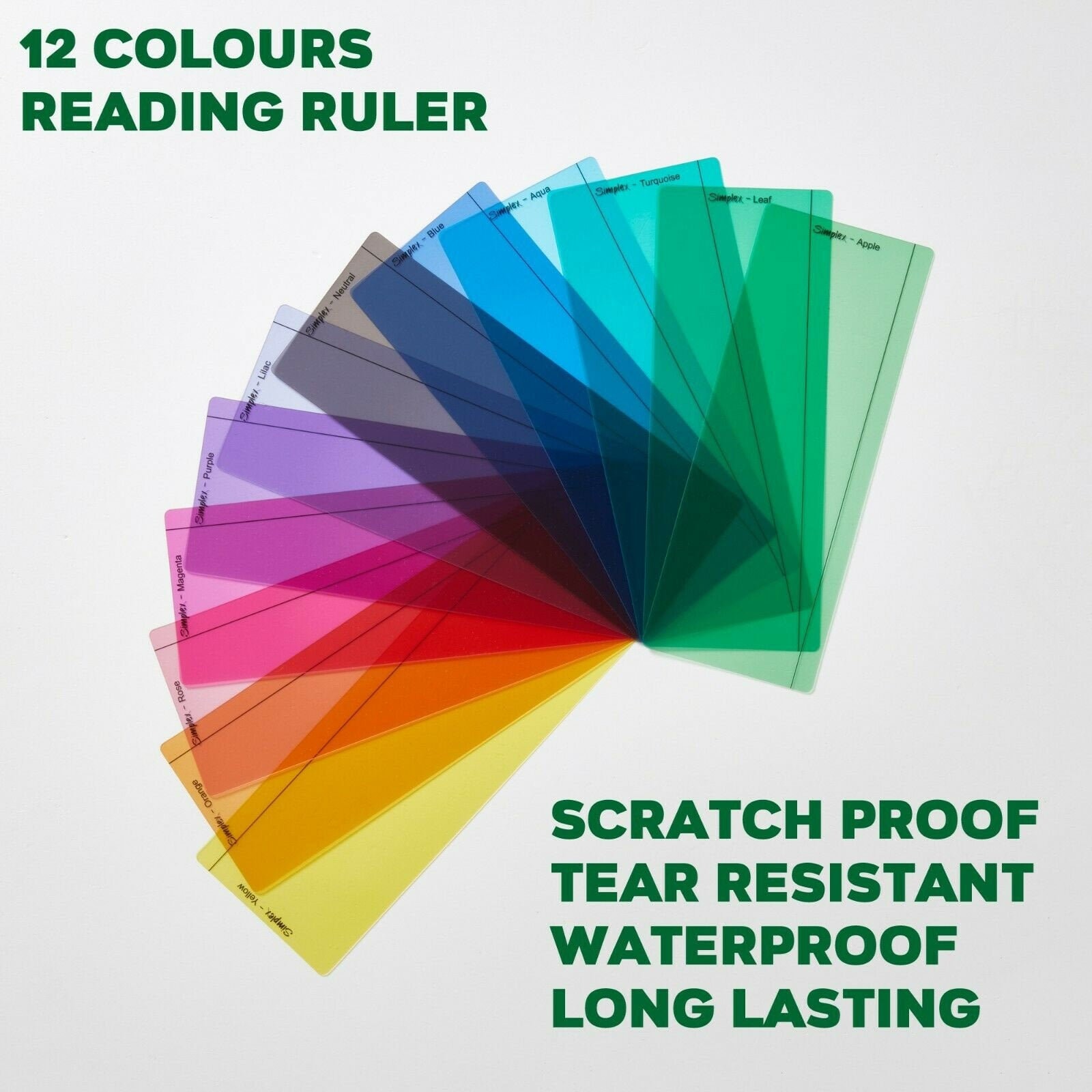 Dyslexia Reading Irlen & Syndrome Ruler Waterproof Reading Etsy UK