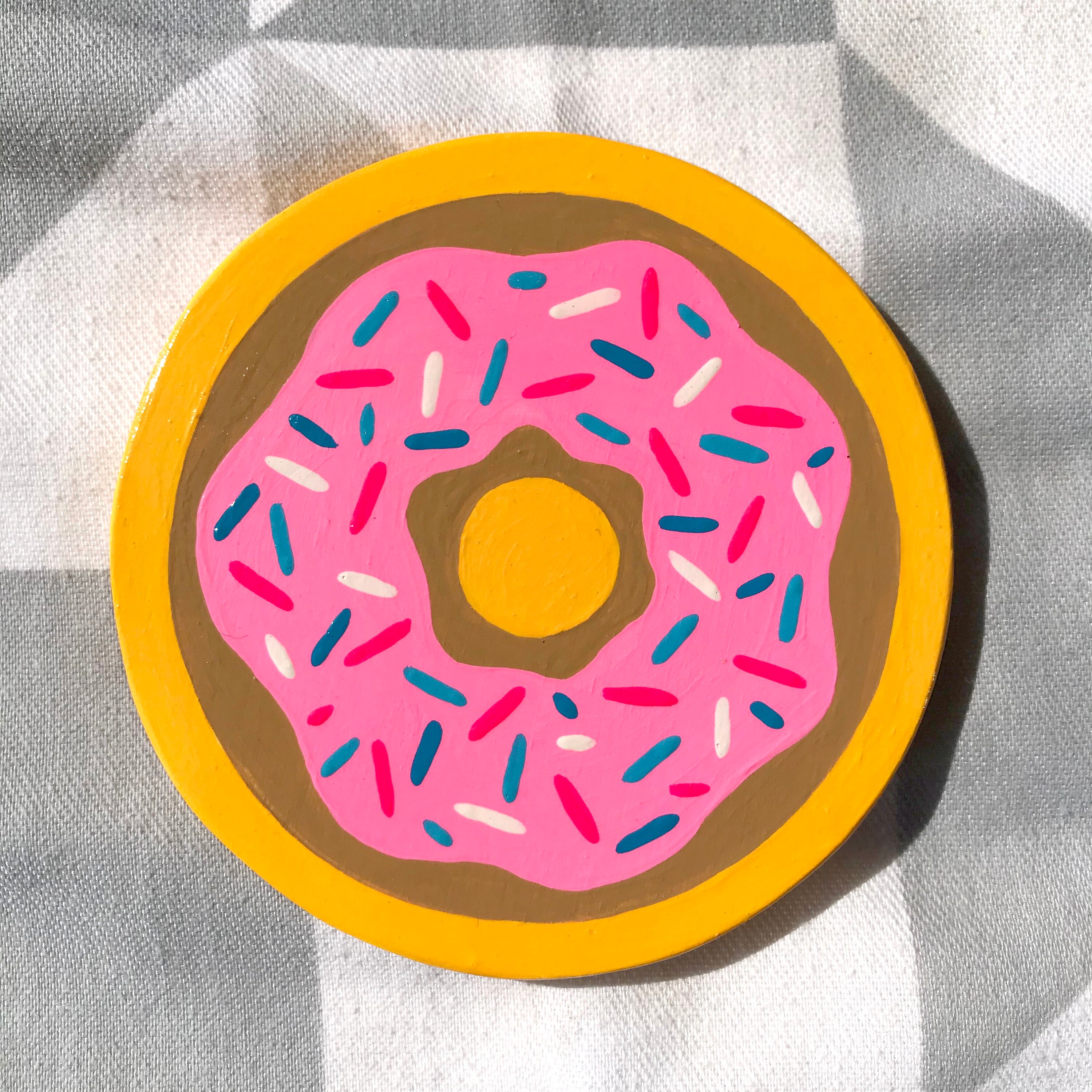 Breakfast Coasters Hand Painted Wooden Coasters Cute Etsy