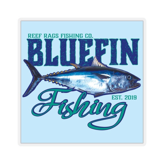 Bluefin Tuna Fishing Reef Rags Kiss-cut Stickers 