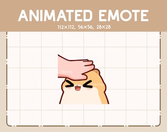 Animated Emote Adorable Hand and Happy Golden Hamster / Cute Funny Emote / Adorable Kawaii Emote / Ready to Use