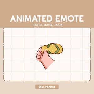 Emote animado - Alguém jogando uma sandália - Emote Kawaii para Streamer