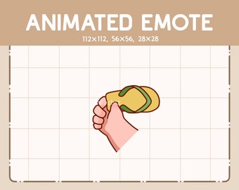 Emote animée - Quelqu&#39;un jetant une sandale - Emote kawaii pour streamer
