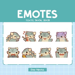 Ankylosaurus Dinosaur Emotki do streamingu | Kawaii Animal Emoji | (8) Uroczy pakiet emotikonów Ankylosaurus