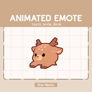 Animiertes Emote Reh klatsch einen Tisch an - Lustiges Cartoon Emote - Gebrauchsfertig - Chibi Emote für Streamer