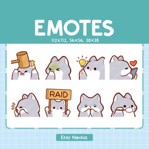 Wolf Bundle | Emotes for Streaming | 8 Cute Wolf Emotes | Kawaii Emotes | Funny emoji Pack