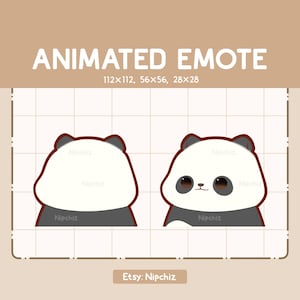 Gesto animado de panda lindo girando / Gesto de caricatura chibi / Listo para usar / Gesto adorable