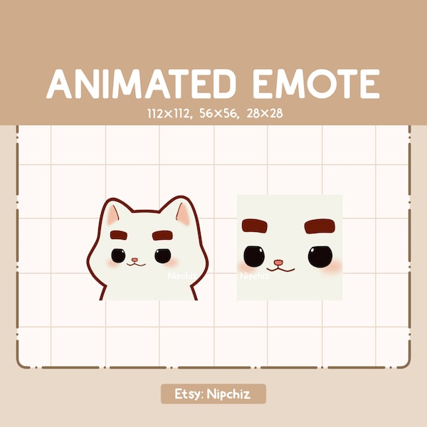 Animated Emote Adorable Fox Has a Plan With Scheming Face / Cute Funny