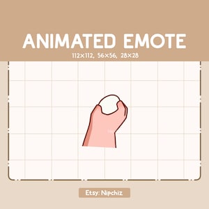 Animated Emote Hand Is Thowing An Egg Until It Is Cracked - Cartoon Emote - Ready to Use