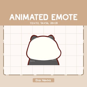 Geanimeerde schattige panda die wegloopt-emote / chibi grappige emote / emote voor streaming / tekenfilm-emote