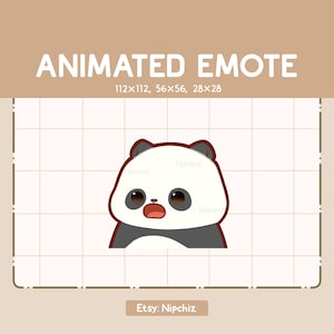 Gesto animado Chibi Panda hablando - Gesto de dibujos animados divertido - Listo para usar - Gesto Chibi para Streamer