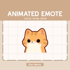 Animated Emote Adorable Orange Tabby Cat Walking Forward - Cartoon Emote - Funny Emote for Streaming - Ready to Use