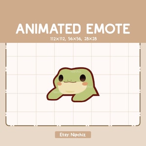 Emote animado sapo fofo batendo na mesa - Emote de desenho animado adorável - Emote Chibi Kawaii - Pronto para usar