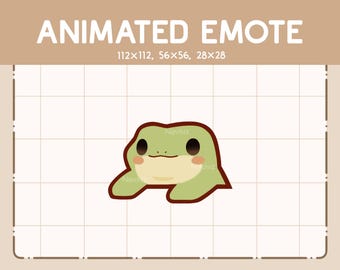 Animated Emote Cute Frog Slapping a Table - Adorable Cartoon Emote - Chibi Kawaii Emote - Ready to Use