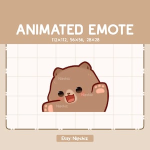 Animated Emote Cute Cheerful Grizzly Bear Dancing - Cartoon Emote - Funny Emote for Streaming - Ready to Use