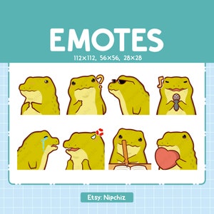 Cute Crocodile Emotes | 8 Emotes for Streamer | Cute Alligator Emote Pack | Funny Animal Emotes