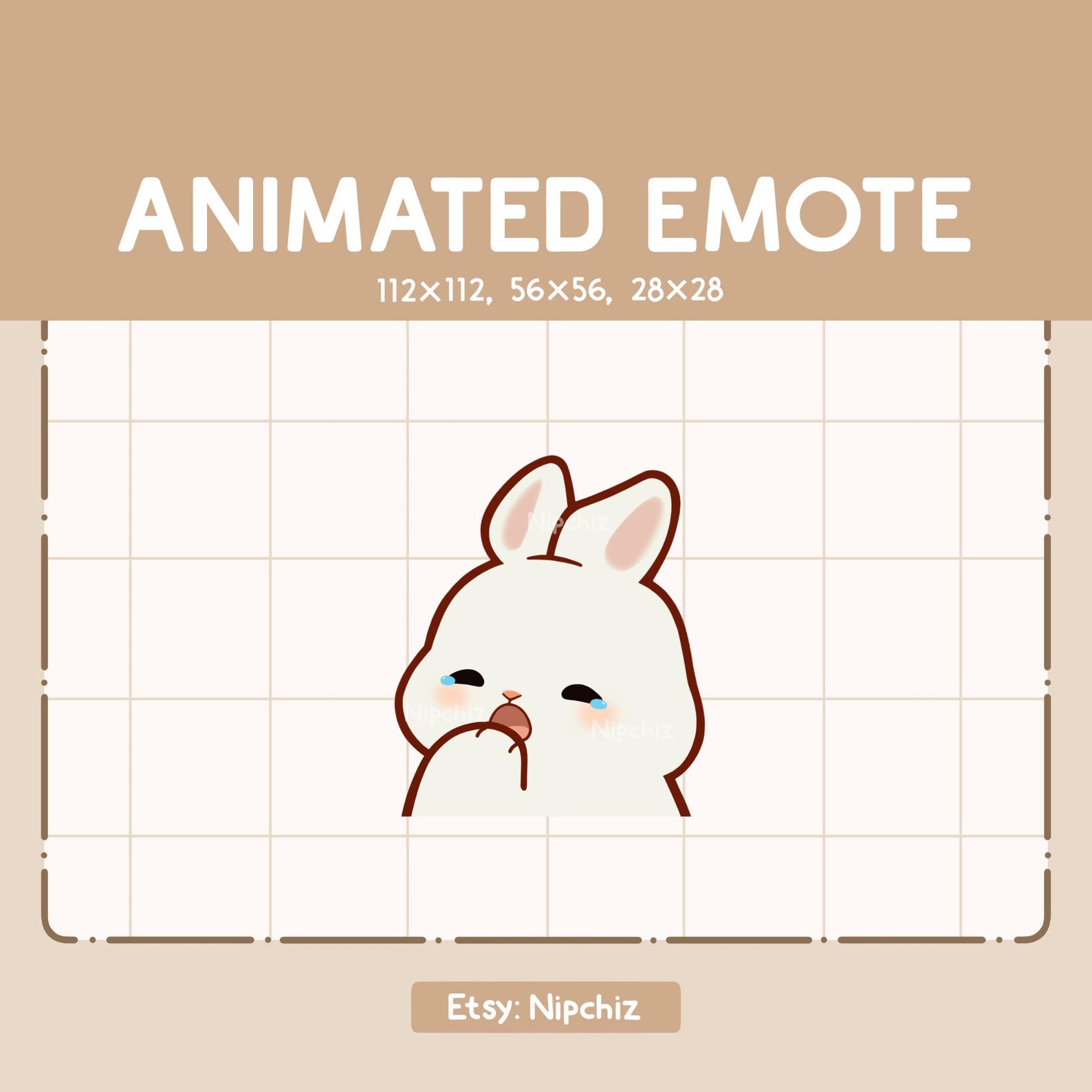 Animated Emote Cute Bored Rabbit is Yawning / Emote for Streamer ...