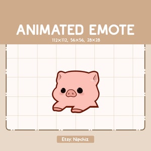 Animated Emote Adorable Cute Pig Slapping The Table/ Emote for Streamer / Ready to Use