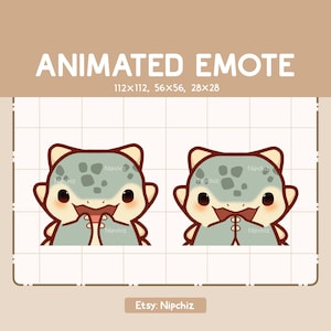 Animated Emote Dinosaur Ankylosaurus is Clapping His Hand / Kawaii Cartoon Emote / Chibi Emote For Streamer / Ready to Use
