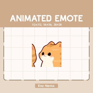 Animated Emote Chibi Orange Tabby Cat is Running Forward - Cartoon Emote - Funny Emote for Streaming - Ready to Use