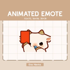 Animated Emote Chibi Goat Blowing Whistle and Showing a Red Card / Kawaii Cute Emote / Ready to Use / Emote for Streaming