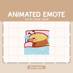 Animated Emote Chibi Bee is Sleeping While Snoring - Cute Cartoon Emote - Ready to Use – Chibi Emote for Streaming