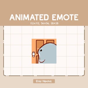 Emote animé Requin marche et entre dans la maison - Emote adorable - Emote drôle à regarder en streaming - Emote kawaii