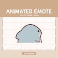 Animated Adorable Shark Walking Away Emote/ Emote for Streamer / Fish Cartoon Emote product logo