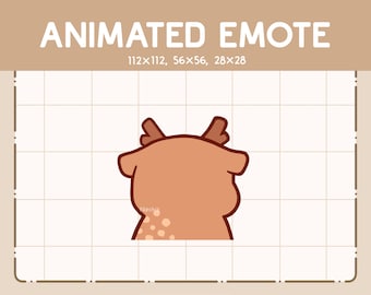 Animated Emote Cute Deer Walking Away / Emote for Streamer / Ready to Use