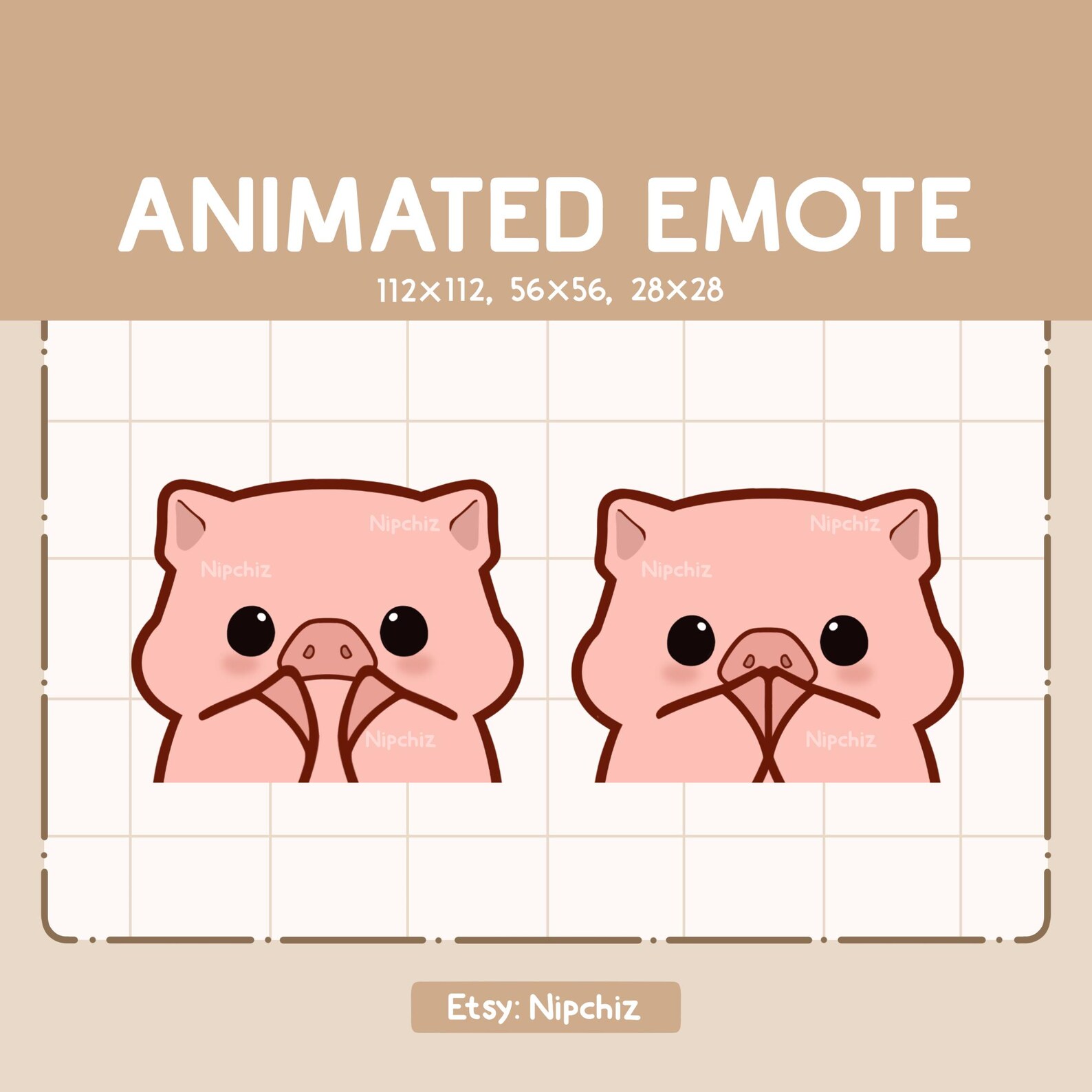Animated Emote Cute Pig is Clapping His Hand - Cartoon Emote - Funny ...