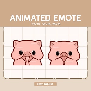 Animated Emote Cute Pig is Clapping His Hand - Cartoon Emote - Funny Emote for Streaming - Ready to Use