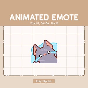 Animated Emote Sad Bat is Crying a Lot of Tears with Teary Eyes / Kawaii Cartoon Emote / Chibi Emote For Streamer / Ready to Use