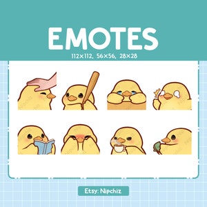 Cute Chick Emotes | 8 Emotes for Streamer | Cute Chick Emote Pack | Funny Emotes