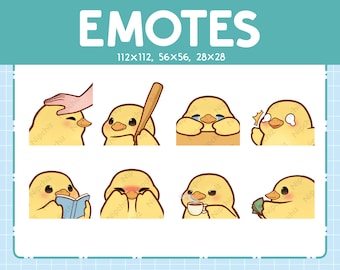 Cute Chick Emotes | 8 Emotes for Streamer | Cute Chick Emote Pack | Funny Emotes